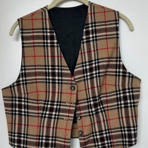 Plaid Burberry vest